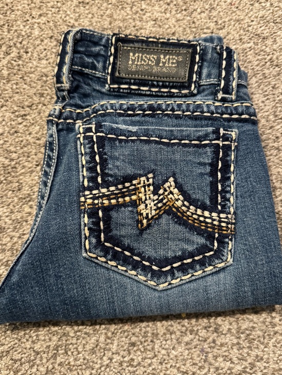 Miss Me Denim - Miss Me Straight Leg Jeans with Embroidered Back Pocket